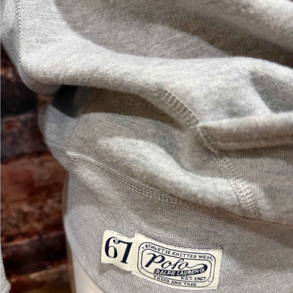 Polo by Ralph Lauren Light Gray Hoodie with Navy Accents - Picture 5 of 5